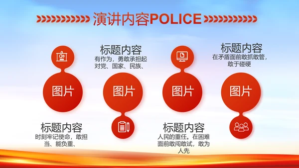 新时代辅警公安警察工作总结动态PPT