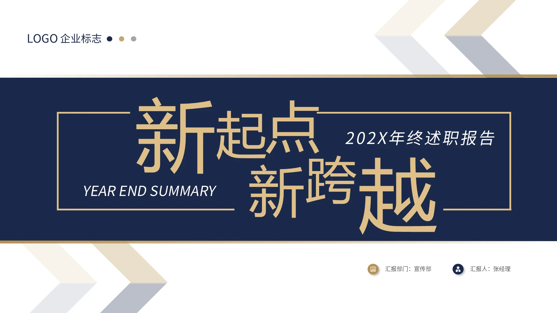 大气简约2022新起点新跨越年终述职报告年终总结ppt模板
