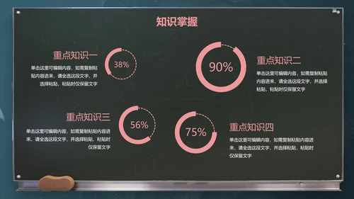 黑色实景黑板教师教学教育PPT模板