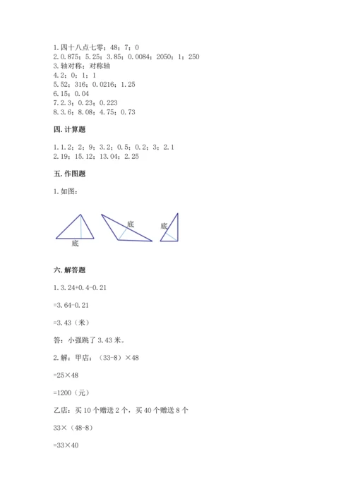 人教版小学四年级下册数学 期末测试卷附参考答案（培优a卷）.docx