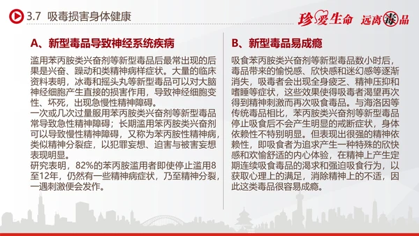 世界禁毒日宣传禁毒知识教学PPT模板