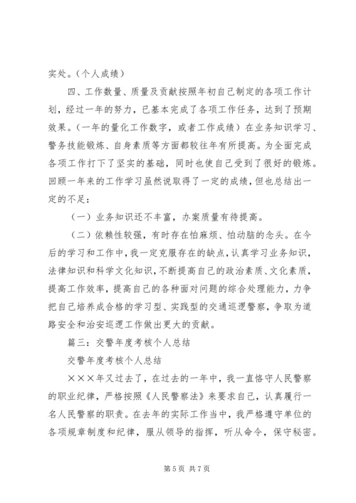 交警个人执法工作总结.docx