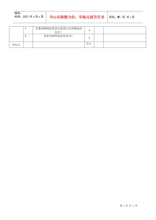 6S生产车间检查表.docx