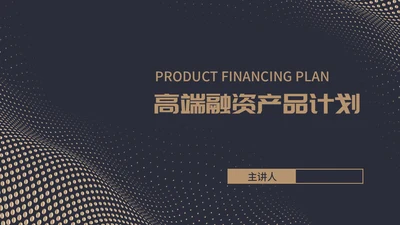 高端质感大气项目融资计划通用PPT模板