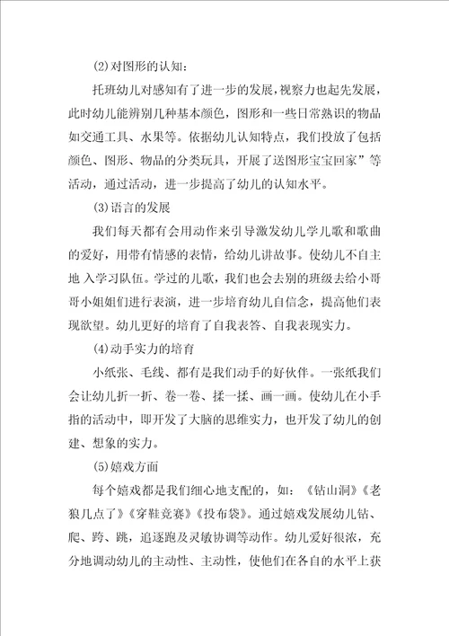 托班班主任总结