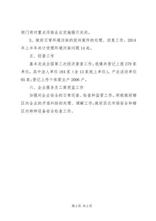 乡镇经发办半年工作总结.docx