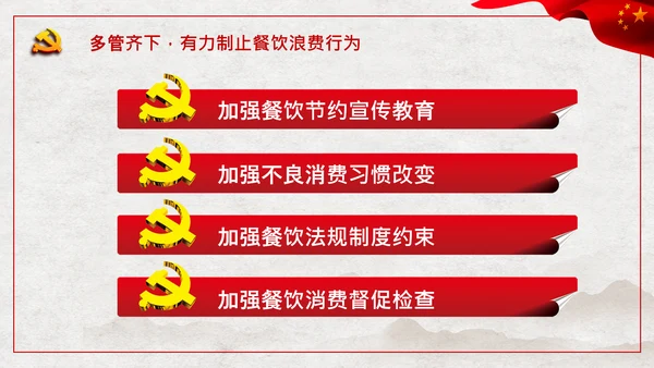 拒绝舌尖上的浪费杜绝餐饮浪费PPT粮食安全党课