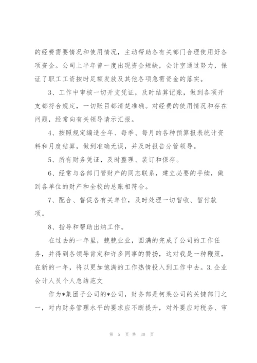企业会计人员个人总结范文.docx