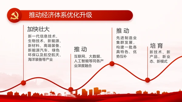 红色大气街道社区年度工作总结PPT动态模板