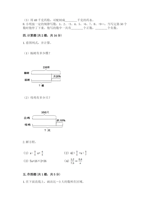 凌源市六年级下册数学期末测试卷（名师推荐）.docx