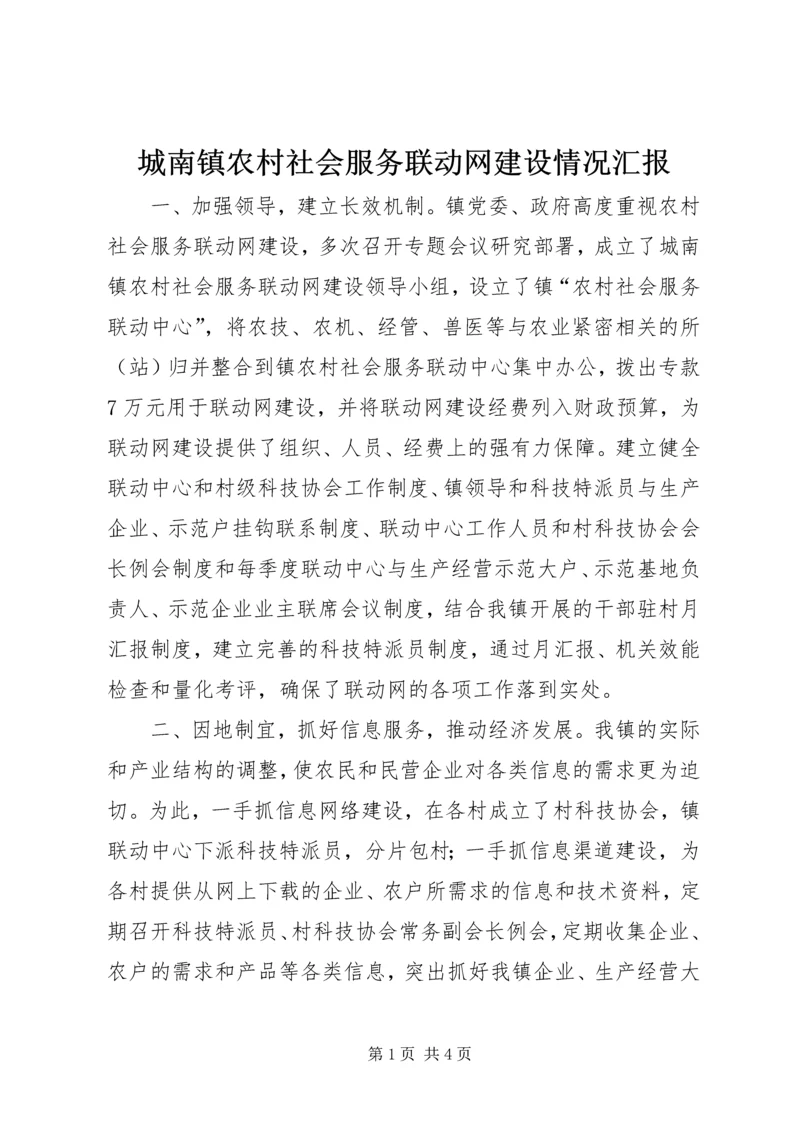 城南镇农村社会服务联动网建设情况汇报 (6).docx