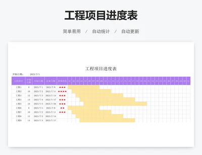 工程项目进度表