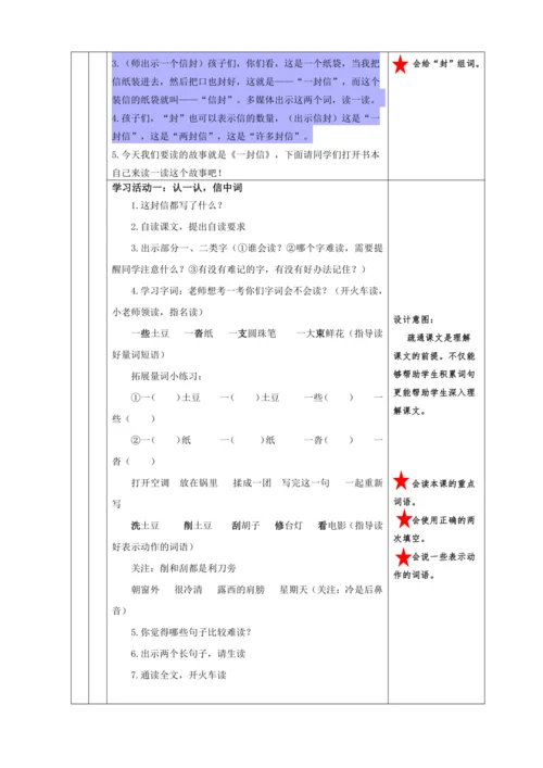 6. 一封信 任务三：亲情在身边，感受路西善沟通（二次备课）教学设计