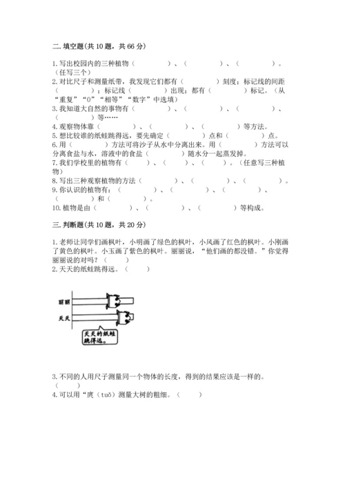 教科版一年级上册科学期末测试卷含答案（综合卷）.docx