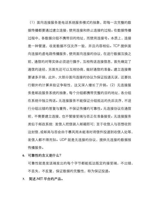 2022年自考网络应用程序设计题库答案.docx