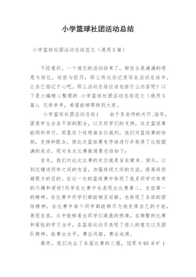 小学篮球社团活动总结.docx