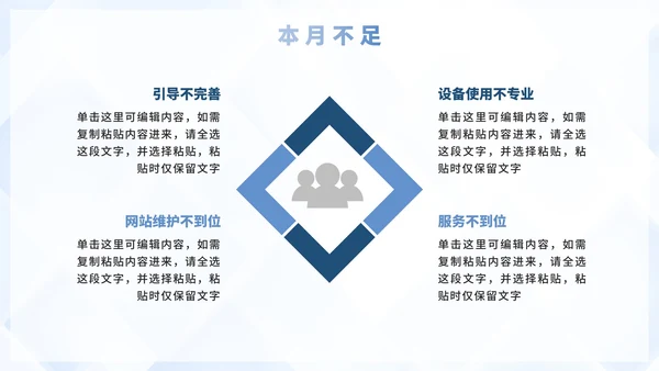 蓝色渐变几何简约商务工作总结PPT模板