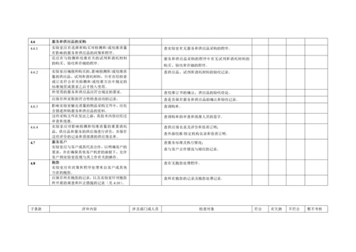 实验室内审检查表.docx