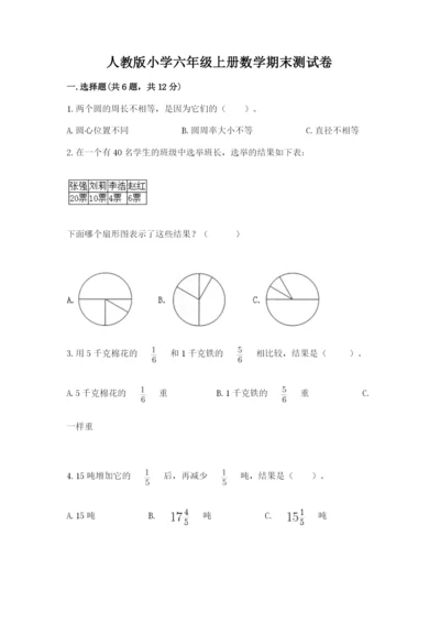 人教版小学六年级上册数学期末测试卷附下载答案.docx