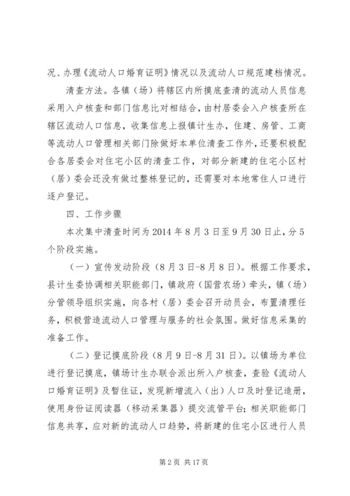 人口计划生育清理工作方案5篇.docx