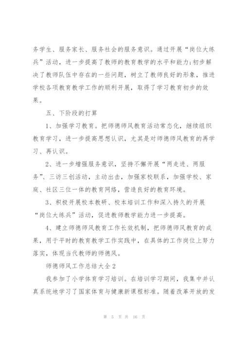 师德师风工作总结大全范文5篇.docx