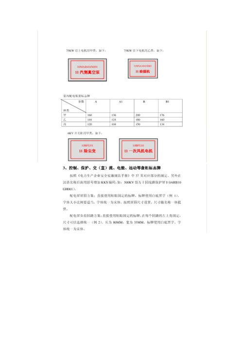 电厂设备标牌规范.docx