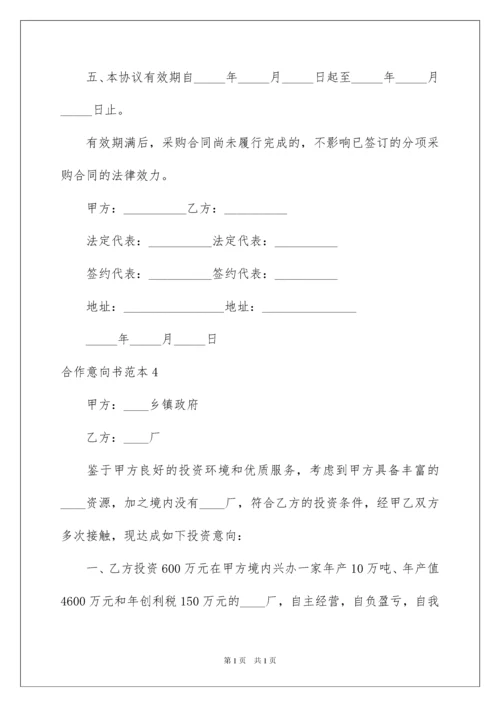 2022合作意向书范本.docx