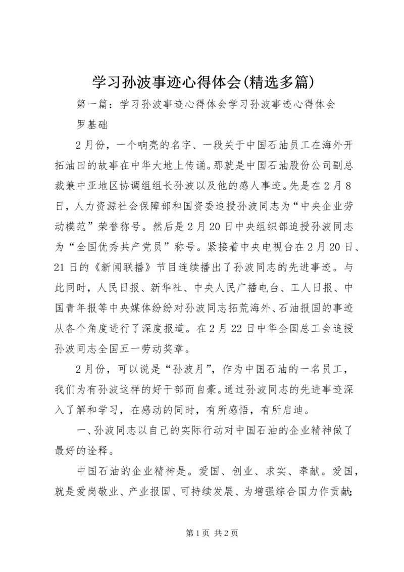 学习孙波事迹心得体会(精选多篇).docx