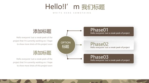 创意迷彩军事部队工作总结动态PPT