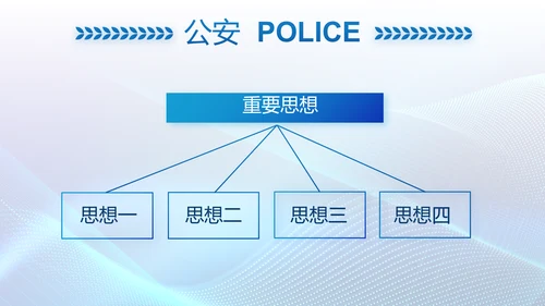 蓝色科技感公安信息化建设动态PPT