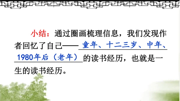 【同步课件】部编版语文五年级上册 25 忆读书 课件（2课时）