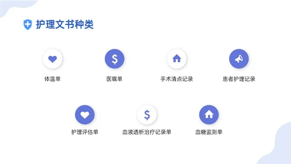 蓝色插画卡通护理文书书写规范培训PPT课件