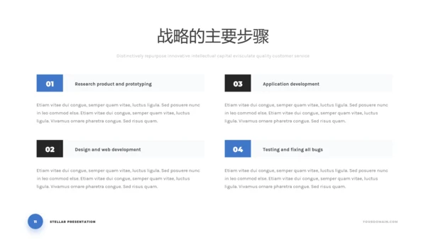 简洁蓝色商业计划书公司简介动态PPT模板