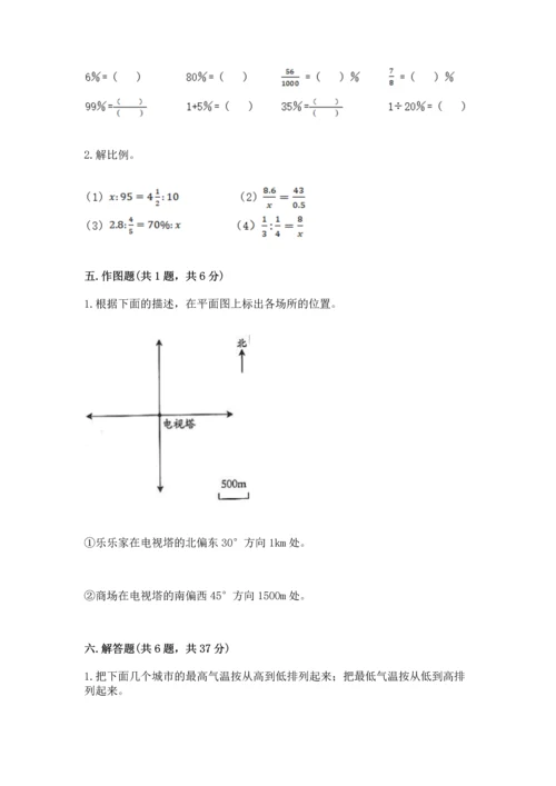 小学数学毕业测试卷附参考答案【实用】.docx