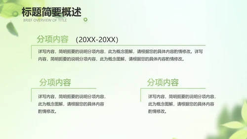 遇夏文艺小清新工作总结汇报动态PPT