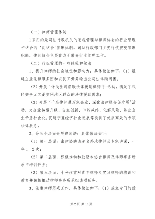 宁夏律师协会建设调研报告.docx