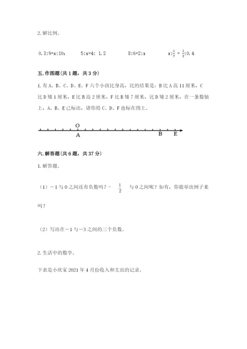 冀教版小升初数学模拟试卷含答案【基础题】.docx