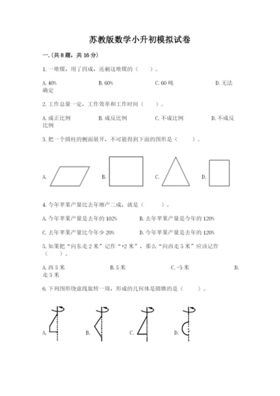 苏教版数学小升初模拟试卷【名师系列】.docx