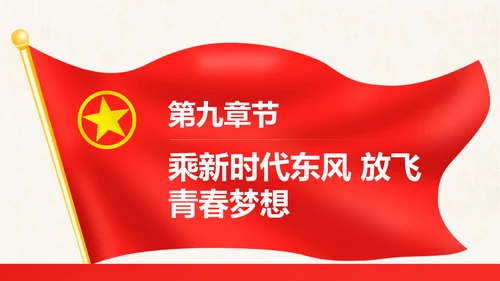 红色大气共青团十八大学习解读PPT模板