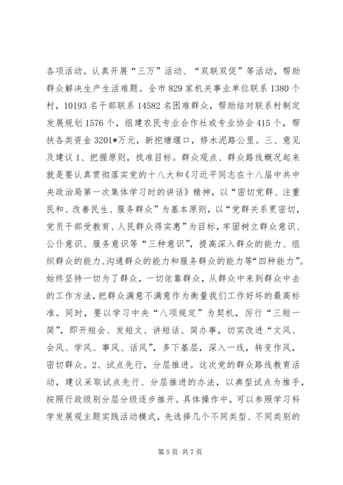 关于开展党的群众路线教育实践活动调研座谈会上的发言提纲 (2).docx