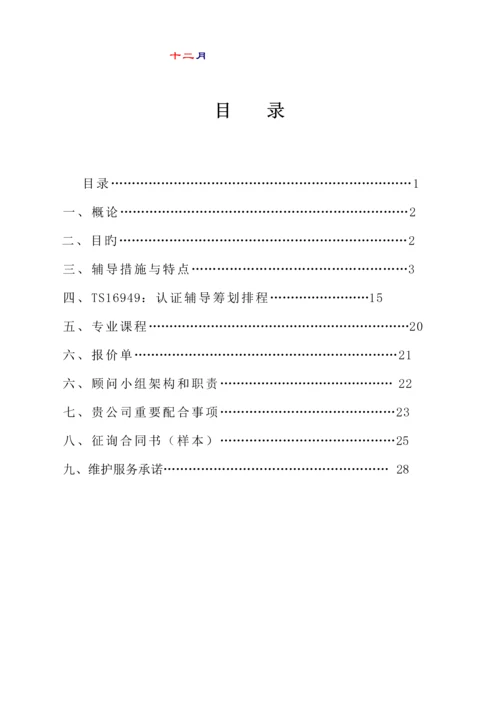 TS16949认证咨询专题方案.docx