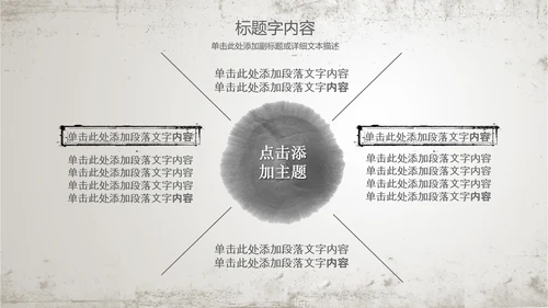 古香古色水墨荷花佛教文化PPT动态模板