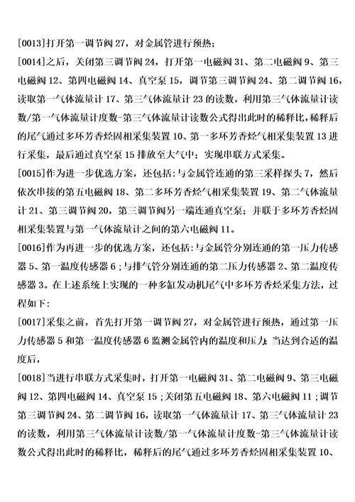 一种多缸发动机尾气中多环芳香烃采集系统的制作方法