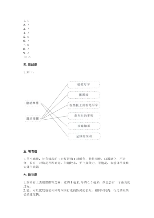 教科版科学三年级下册期末测试卷及一套答案.docx