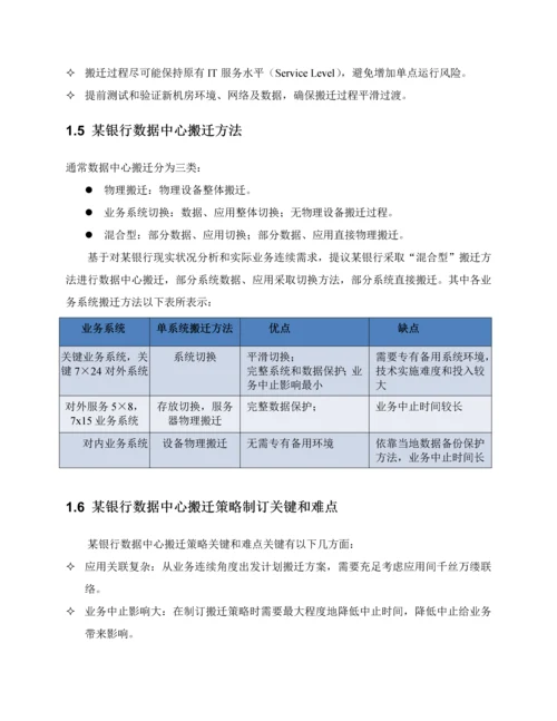 银行数据中心搬迁整体实施专业方案.docx
