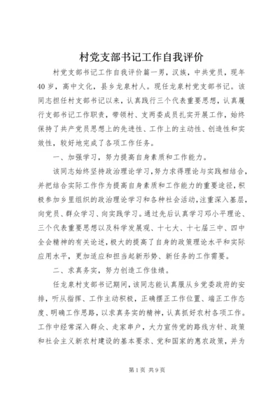 村党支部书记工作自我评价.docx