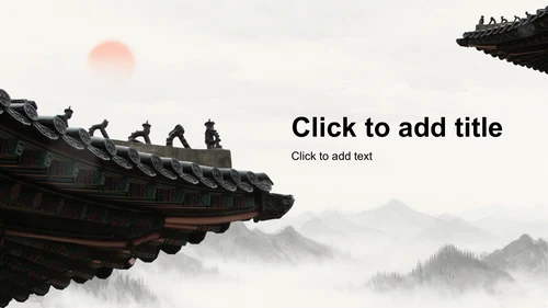 灰色复古风家乡旅游资源介绍PPT主题