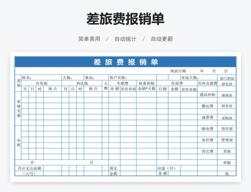 差旅费报销单