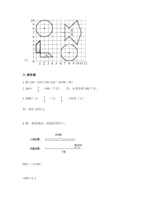 人教版六年级上册数学期末测试卷带答案解析.docx