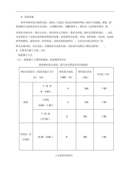 呼集应急砂石公路路基专项施工方案